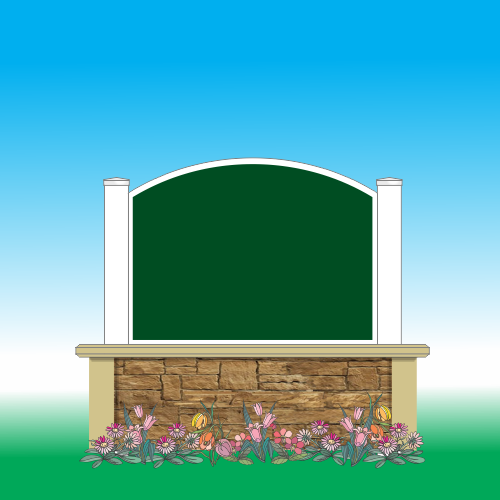 Simulated Stacked Stone Monument Base" border=